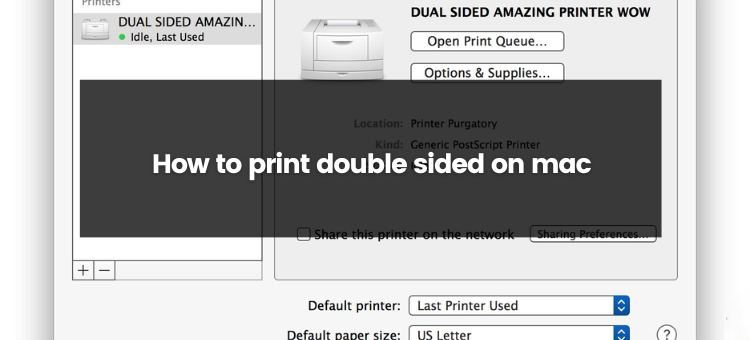 how to print double sided on mac