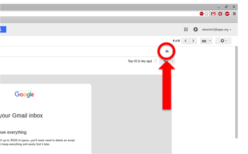 how do i print an email