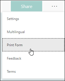 what does print mean on a form