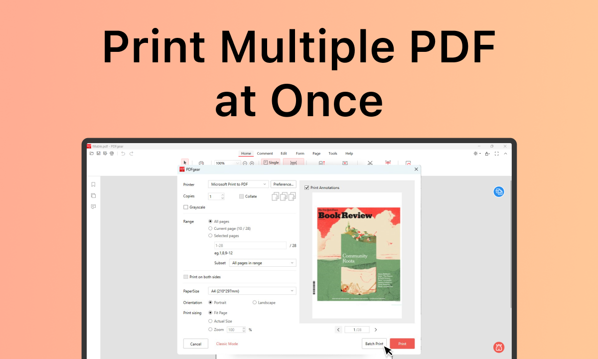 how to print multiple pdf files at once